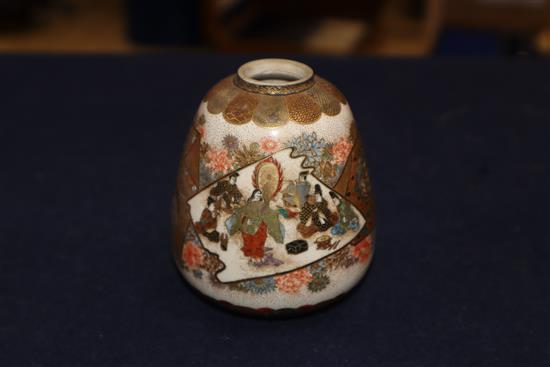 A Japanese Satsuma vase height 8.5cm